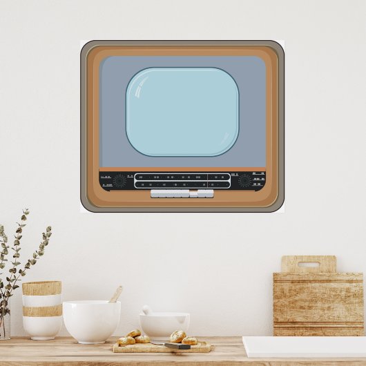Poster Télévision ancienne (Cuisine)
