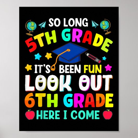 Poster Tellement long 5e année Graduate Enseignant Enfant (Devant)