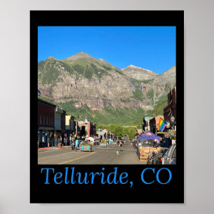 Poster Telluride Colorado Main St Co Montagnes Ville de S