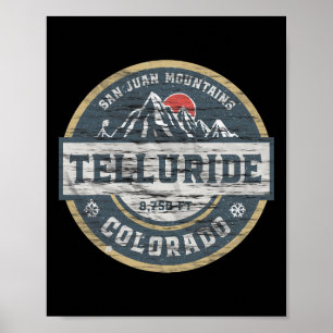 Poster Telluride Colorado San Juan Montagnes Rocheuses Sk