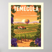 Poster Temecula Californie vintage (Devant)