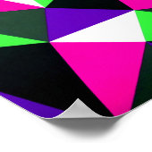 Poster Téméraire 80s Color Block Neon Green Rose Purple (Coin)