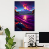 Poster Témoin de la beauté d'une éruption volcanique (Bureau à domicile)