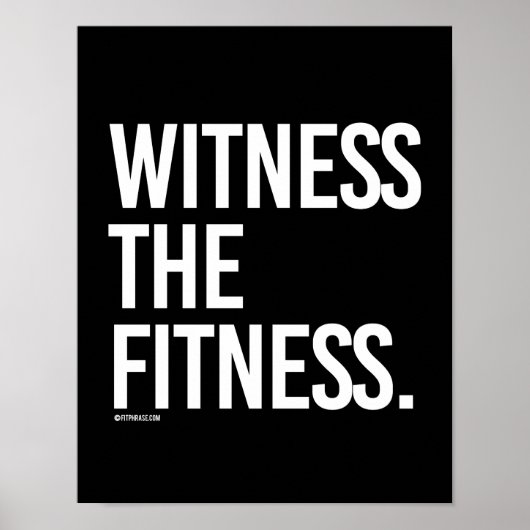 Poster Témoin de la condition physique - Formation Fitnes (Devant)
