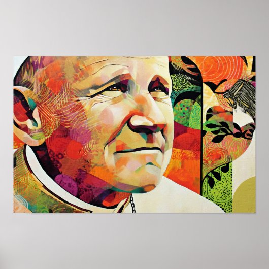 Poster Témoin lumineux de Saint Jean-Paul II (Devant)