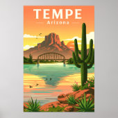 Poster Tempe Arizona vintage (Devant)