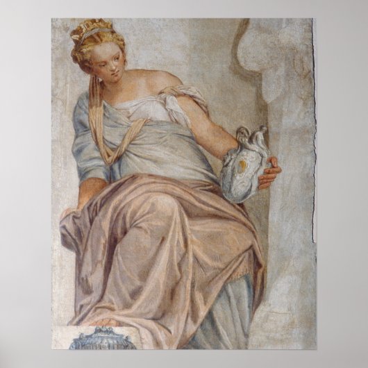 Poster Temperance, from the wall of the sacristy (fresco) (Devant)