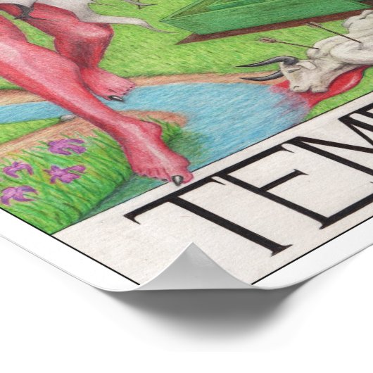 Poster Temperance tarot card (Coin)