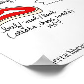 Poster Températures minimales de Cuisine sûres (Coin)