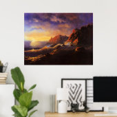 Poster Tempest, Coucher de soleil, art de Ivan Aivazovsky (Bureau à domicile)