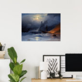 Poster Tempête, 1855 par Ivan Aivazovsky (Bureau à domicile)