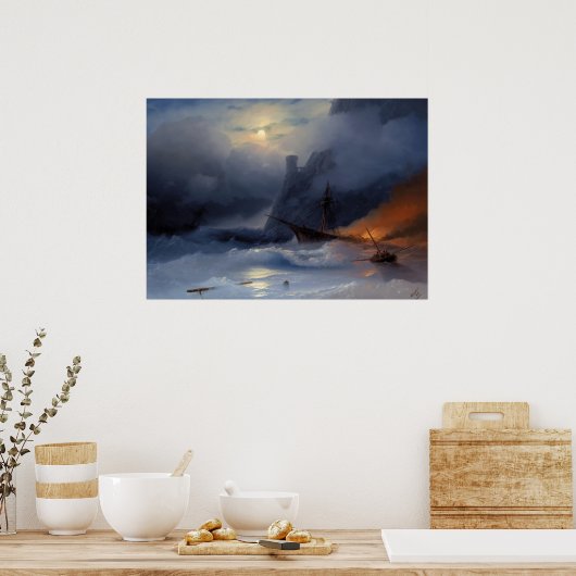 Poster Tempête, 1855 par Ivan Aivazovsky (Cuisine)