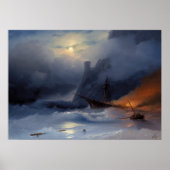 Poster Tempête, 1855 par Ivan Aivazovsky (Devant)