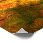 Poster Tempête de feu des bois d'automne. (Coin)