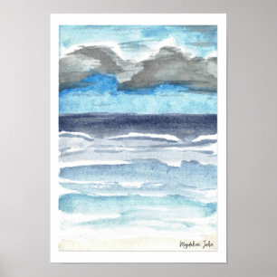 Poster Tempête de la mer