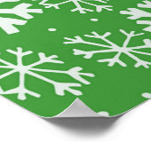 Poster Tempête De Neige Avec Arrière - plan Vert (Coin)