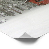 Poster Tempête de neige en hiver - Customisée (Coin)