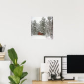 Poster Tempête de neige en hiver - Customisée (Bureau à domicile)