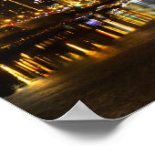 Poster Tempête de nuit de Chicago River (Coin)