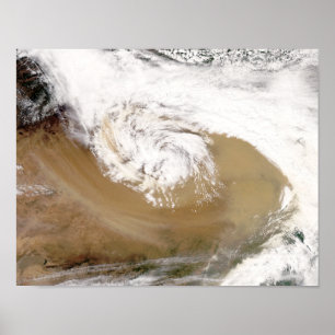 Poster Tempête de poussière dans la Chine du Nord