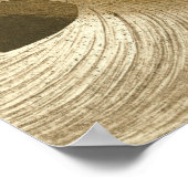 Poster Tempête de sable circulaire dans Tan et Dark Brown (Coin)