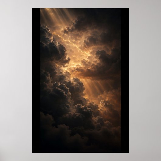 Poster Tempête Dorée — Sphère de Tempête au-dessus d'un O (Devant)