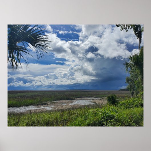 Poster Tempête estivale de Beaufort en Caroline du Sud (Devant)