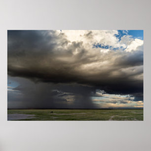 Poster Tempête Qui S'Étend Sur Les Pentes Proches Du Mont