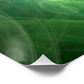 Poster Tempête rouge Floral Art moderne Abstrait Motif co (Coin)