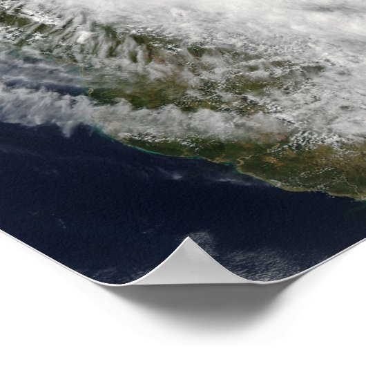 Poster Tempête tropicale Jade débarquant sur Madagascar (Coin)