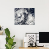 Poster Tempêtes tropicales Boris et Cristina (Bureau à domicile)