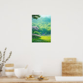 Poster Temple au milieu des arbres (Cuisine)