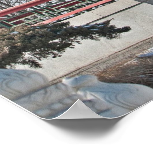 Poster Temple bleu (Coin)