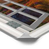 Poster Temple bouddhiste du coucher de soleil coréen Fenê (Coin)