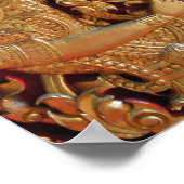 Poster Temple bouddhiste thaïlandais Détail (Coin)