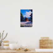 Poster Temple calme dans le champ des Fleurs (Cuisine)