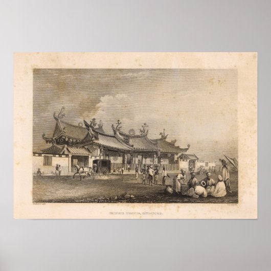 Poster Temple chinois, Singapour (Devant)