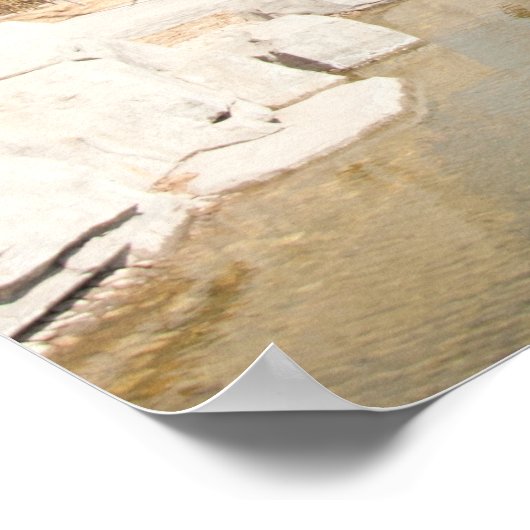 Poster Temple dans l'eau avec ciel bleu (Coin)