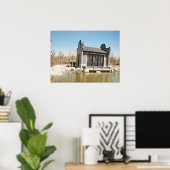 Poster Temple dans l'eau avec ciel bleu (Bureau à domicile)