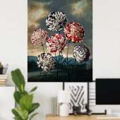 Poster Temple D'Art Botanique De Flora Carnations (Bureau à domicile)