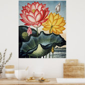Poster Temple D'Art Botanique De Flora Eau Égyptienne Lil (Cuisine)