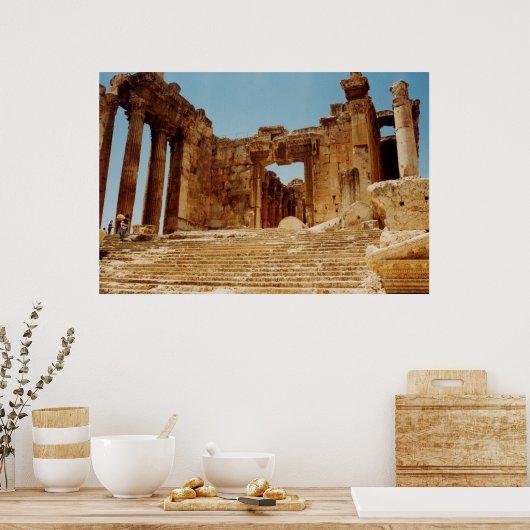 Poster Temple de Bacchus (Cuisine)
