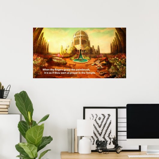 Poster Temple de brosse (Bureau à domicile)