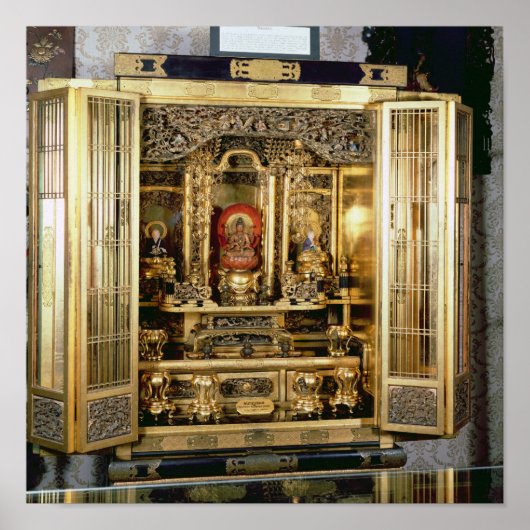 Poster Temple de Butsudan d'un palais de Damio à Kyoto (Devant)