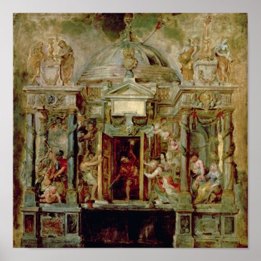 Poster Temple de Janus, années 1630 (Devant)