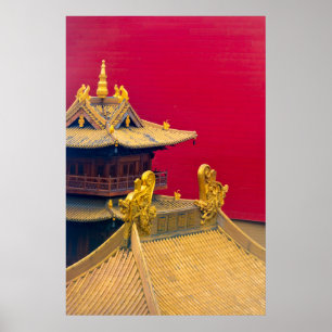 Poster Temple de Jing'an, Shanghai, Chine
