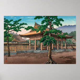 Poster Temple de Kashihara par Tsuchiya Koitsu