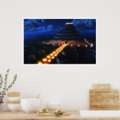 Poster Temple de la Feuille (Nuit) (Cuisine)