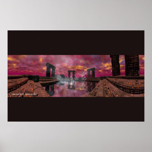 Poster TEMPLE DE L'EAU / MONDE D'HYPERION ,Science-fictio (Devant)