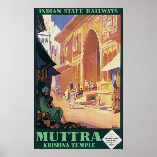 Poster Temple de Muttra Krishna